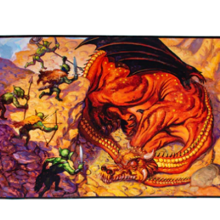 UP - MtG Playmat - Black Stitched - Sneak Attack (Dominaria Remastered)