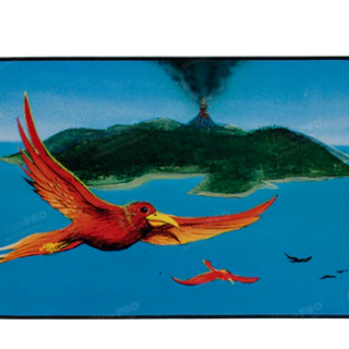 UP - MtG Playmat - Black Stitched - Birds of Paradise (Dominaria Remastered)