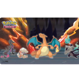 UP - Pokemon Playmat - Pokemon Gallery Series Scorching Summit - Charizard, Salazzle, Torkoal and Alolan Marowak