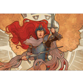 UP - MtG Playmat - Murders at Karlov Manor - Aurelia, the Law Above