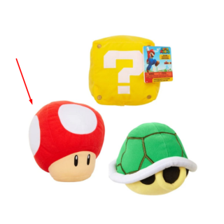 Λούτρινο Plush - Super Mario - Power Up Mushroom (Red) with Sound (13cm)