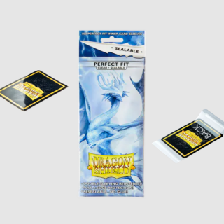 Dragon Shield Standard Sleeves - Perfect Fit Clear/Clear Sealable (100pcs)