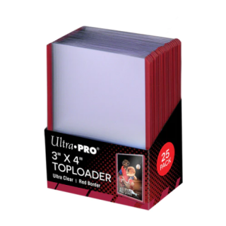 UP - Toploader - 3'' x 4'' Red Border (25pcs)