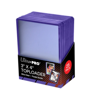 UP - Toploader - 3'' x 4'' Purple Border (25pcs)