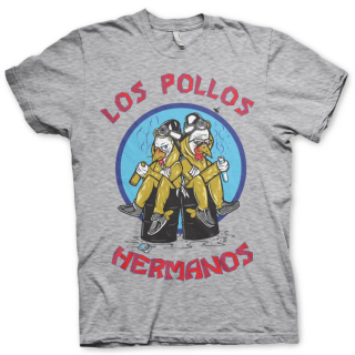 Μπλούζα Gildan T-Shirt - Breaking Bad - Walter and Jesse / Los Pollos Hermanos (Heather Grey) (XXL)