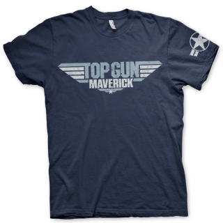Μπλούζα Gildan T-Shirt - Top Gun Maverick Distressed Logo (Navy) (XXL)