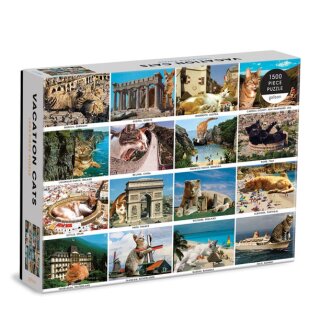 Galison Puzzle - Vacation Cats 1500pcs