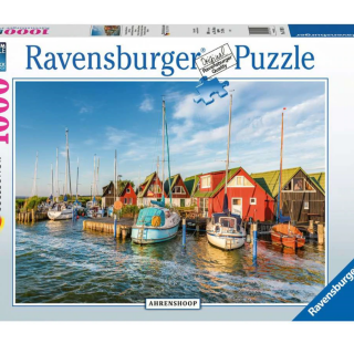 Ravensburger Puzzle - Romantic harbor world of Ahrenshoop 1000pcs
