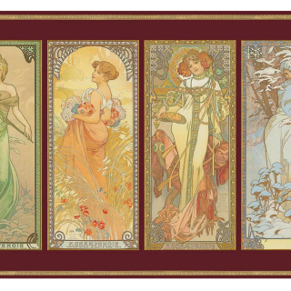 Piatnik Puzzle - Alphonse Mucha - 4 Seasons (Metallic) 1000pcs