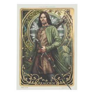 Weta Workshop - Limited Edition 1379 Pieces - The Lord of the Rings - Art Print / Art Card- Aragorn (14x21cm)