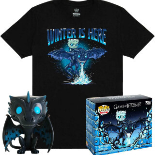 Φιγούρα Funko POP! & Tee Box - Game of Thrones - Icy Viserion (Glows in the Dark) (L)