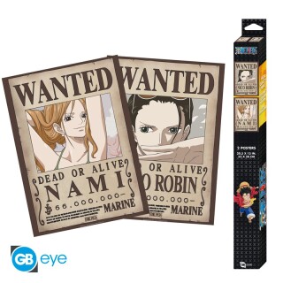 Αφίσες One Piece - Set of 2 Wanted Posters - Nami / Nico Robin (52x38cm)
