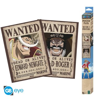 Αφίσες One Piece - Set of 2 Wanted Posters - Whitebeard / Gol D. Roger (52x38cm)