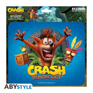 Flexible Mousepad - Crash Bandicoot - Crash Bandicoot and Aku Aku
