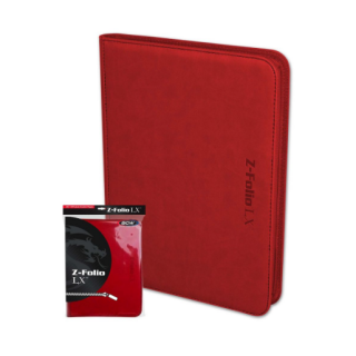BCW Binder - 9 Pocket Zippered - Z-Folio LX - Red