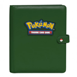 Ultra Pro Binder - 4 Pocket Portfolio - Pokemon - Premium Snap Binder  - Green (80 / 160 Cards)
