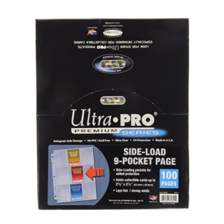 Ultra Pro - Platinum Series 9-Pocket Pages Side Load (3 Holes) Display (100 Pages)