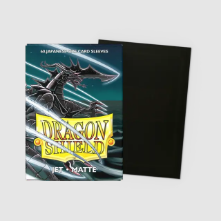 Dragon Shield Matte Sleeves - Japanese Size - Solid Colour - Jet (60pcs)