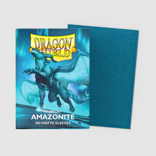 Dragon Shield Matte Sleeves - Standard Size - Solid Colour - Sparkles - Amazonite