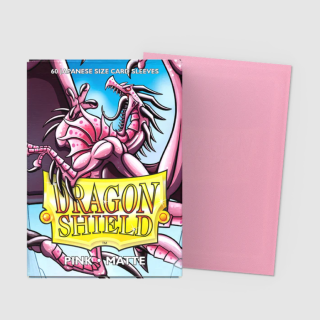 Dragon Shield Matte Sleeves - Japanese Size - Solid Colour - Pink (60 Sleeves)