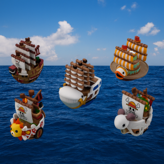 Trading Mini Figures MegaHouse - One Piece - Yuracolle Series - Grand Line 5-Pack (6cm)