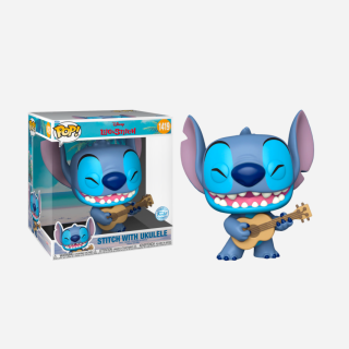 Φιγούρα Funko POP! Jumbo (25cm) Disney - Lilo and Stitch - Stitch with Ukulele (Special Edition) #1419