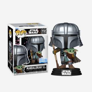Φιγούρα Funko POP! Star Wars - Impressions - Mandalorian with Grogu (Special Edition) #772