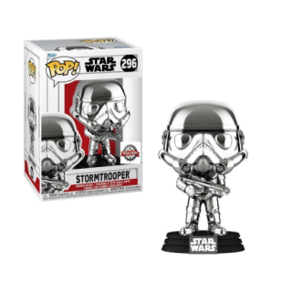 Φιγούρα Funko POP! Star Wars - Stormtrooper (Silver Chrome) (Special Edition) #296 (Damaged Package)