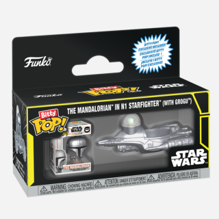 Φιγούρα Funko POP! Bitty Rides Star Wars - The Mandalorian in N1 Starfighter (with Grogu)