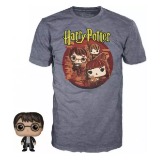 Φιγούρα Funko Pocket POP! & Tee Box - Harry Potter - Trio (XL - kid)