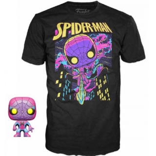 Φιγούρα Funko Pocket POP! & Tee Box - Marvel - Spider-Man (Black Light) (L - kid)