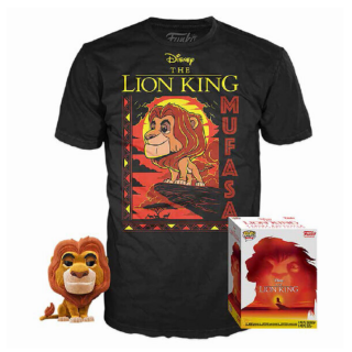 Φιγούρα Funko POP! & Tee Box - Diseny - Lion King - Mufasa (Flocked) (XL)
