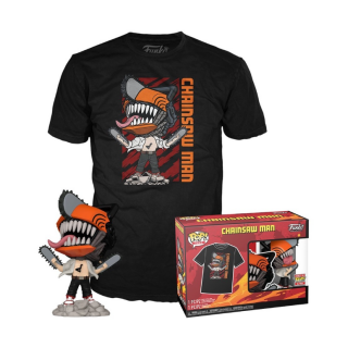 Φιγούρα Funko POP! & Tee Box - Chainsaw Man - Chainsaw Man (Leaping) #1804 (XL)