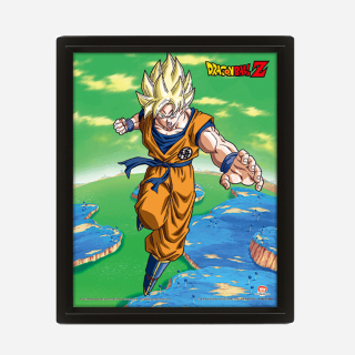 Framed 3D Print - Dragon Ball Z (Super Saiyan Transformation)