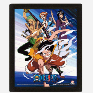 Framed 3D Print - One Piece (Straw Hat Pirates Assault)