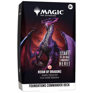 Magic the Gathering TCG - Commander Deck - Foundations Starter - Reign of Dragons (Red)