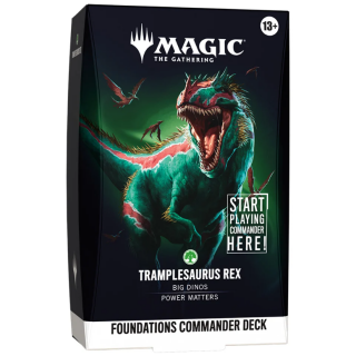 Magic the Gathering TCG - Commander Deck - Foundations Starter - Tramplesaurus Rex (Green)