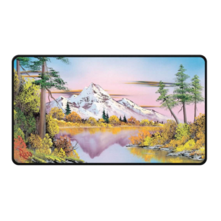 Ultra Pro Playmat - Black Stitched - Bob Ross - Mighty Mountain Lake