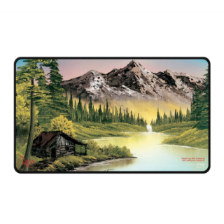 Ultra Pro Playmat - Black Stitched - Bob Ross - Mountain Retreat