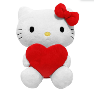 Λούτρινο Plush - Hello Kitty and Friends - Hello Kitty (with Heart) (14cm)