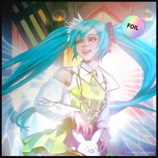 MtG Secret Lair - Hatsune Miku - Winter Diva (Japanese) (Rainbow Foil Edition)