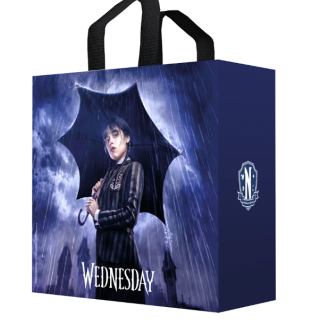 Τσάντα Πολλαπλών Χρήσεων - Shopping Bag - Wednesday - Wednesday Addams with Umbrella