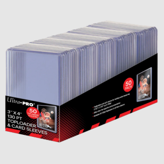 Ultra Pro Toploader - 3'' x 4'' Thick 130pt  Toploaders and Soft Sleeves (50pcs)